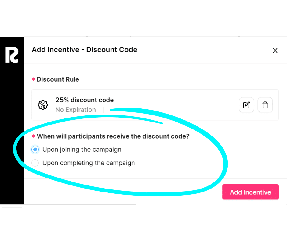 Reduce the laborious process of compensating individuals for joining and completing campaigns in a UGC program. When the criteria for a discount are satisfied, Roster will immediately distribute the appropriate discount codes. Sending coupons to influencers, ambassadors, pros, athletes, and customers is easier than ever.