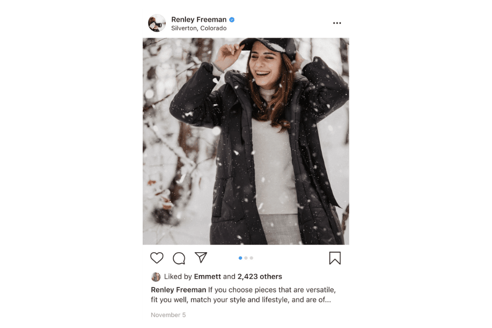 Another duty of a brand advocate is to use the product themselves and share their impressions on social media platforms like Instagram.