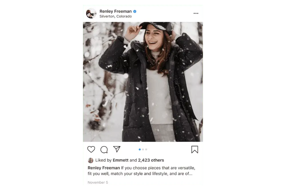 Another duty of a brand advocate is to use the product themselves and share their impressions on social media platforms like Instagram.