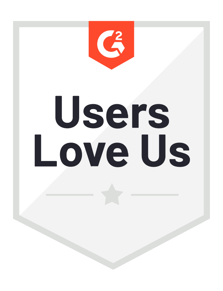 G2 badge Users Love us!!