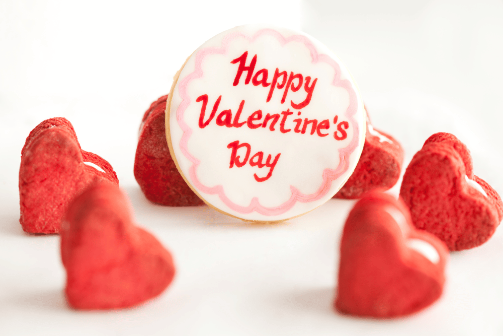 Valentine’s day marketing ideas begin with yummy cookies and sweet chocolate