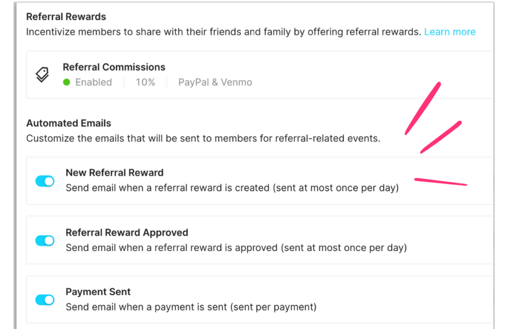 Payments and referral rewards that centralize brand communities
