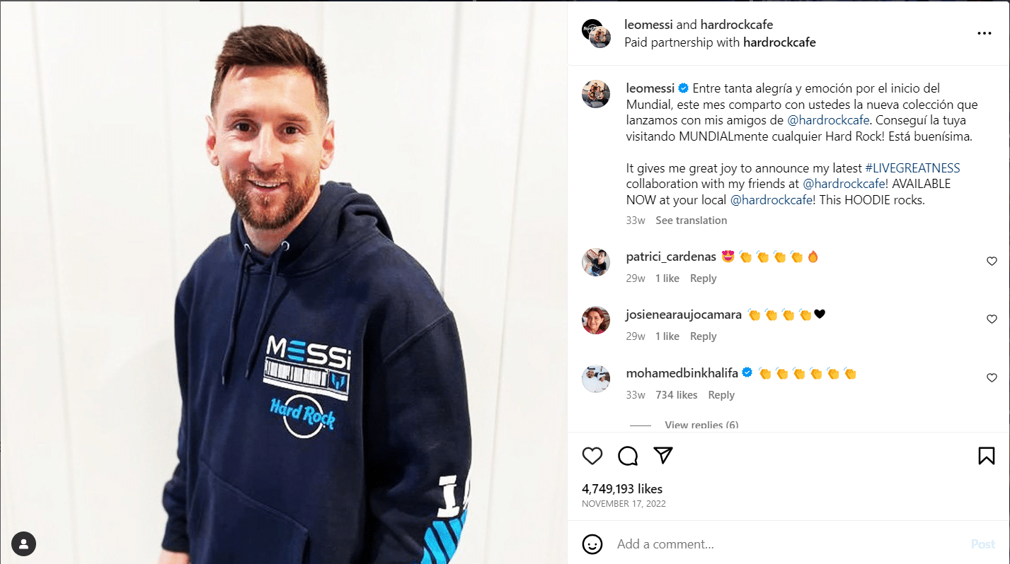 Messi one of the highest paid brand ambassadors