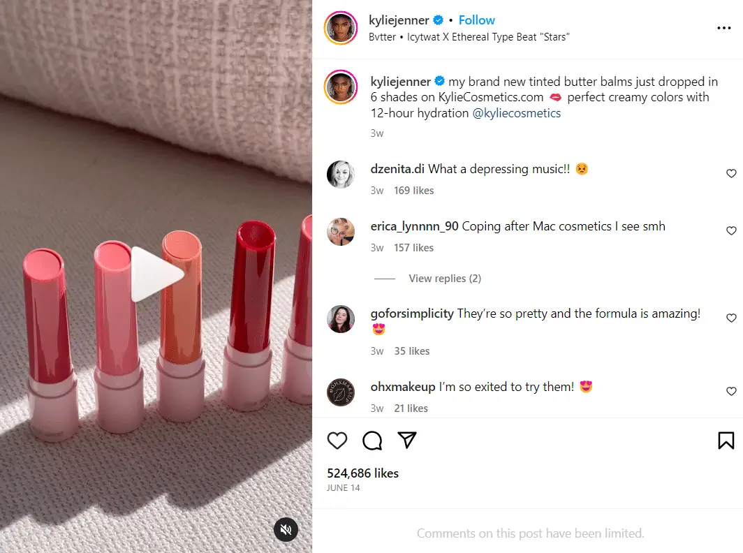 Kylie Jenner top influencer and brand ambassador