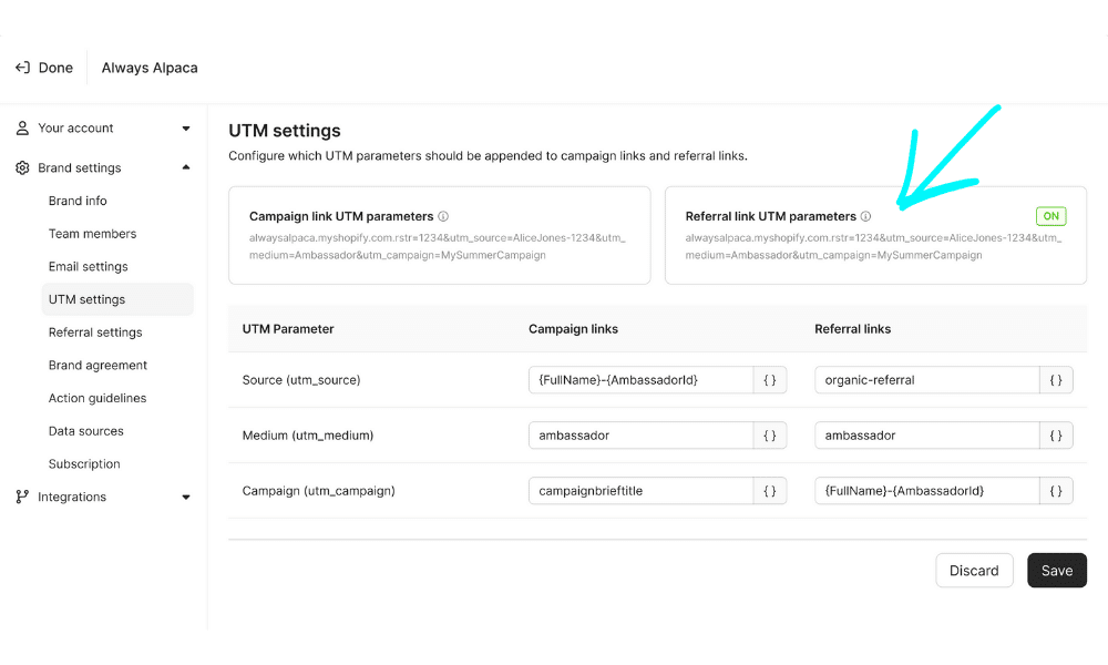 🕵️‍♂️ UTM Tokens in Referral Links